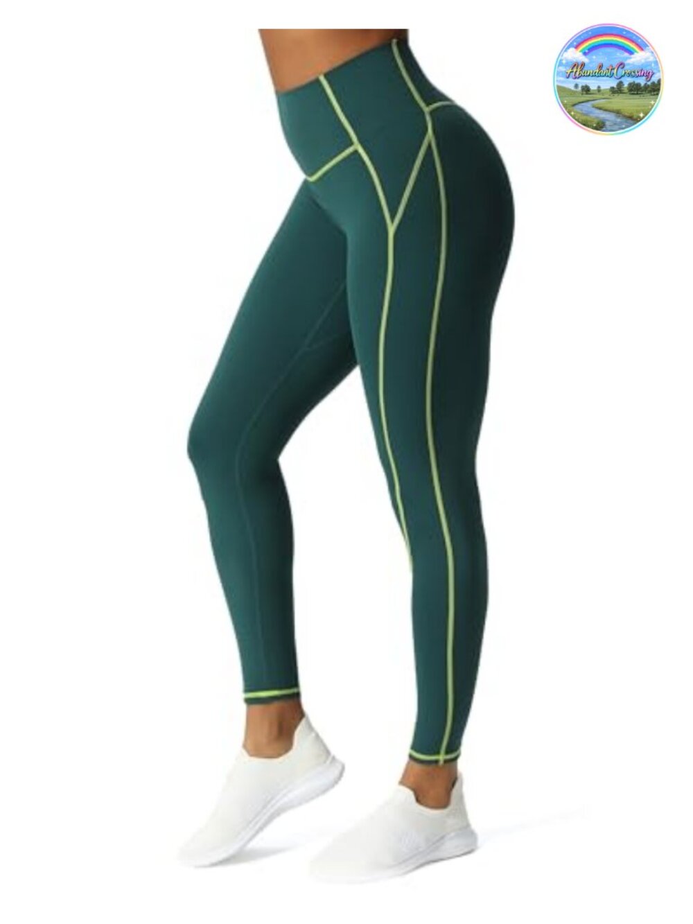 High Waist Compression Yoga Leggings 26" Nylon Spandex 4-Way Stretch